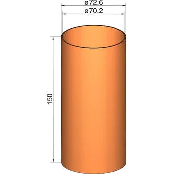 RC model ostatní Klima spojka 75mm trubek pr. 72x150mm