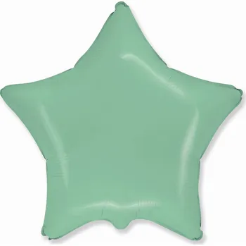 Fóliový balónek Hvězda, máta, 47x50cm (volný)