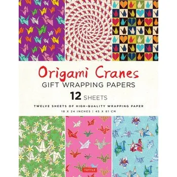 Cizojazyčná kniha Origami Cranes Gift Wrapping Papers - 12 sheets