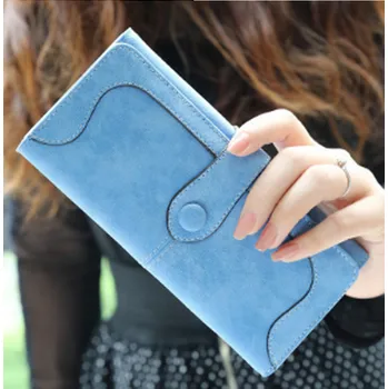 Velice kvalitní dámská peněženka z umělého semiše Barva: modrá