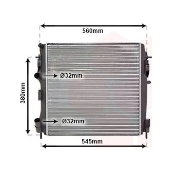 Chladič motoru Chladič, chlazení motoru VAN WEZEL 43002309