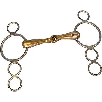 Udidlo pro koně Udidlo sněhulák - 1x lomené FEELING odlehčené s měděným udítkem 13,5 cm