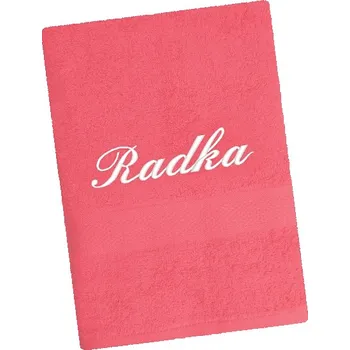 Ručník Ručník se jménem - malinová 50x90 cm malinová