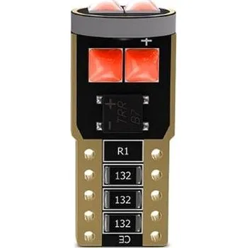 Povinná bezpečnostní výbava Rabel LED autožárovka T10 W5W 6smd 3030 canbus červená