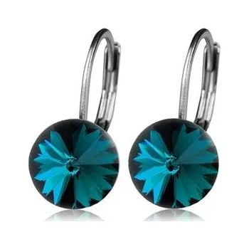 Náušnice Dětské náušnice z chirurgické oceli - Blue Zircon 8 mm