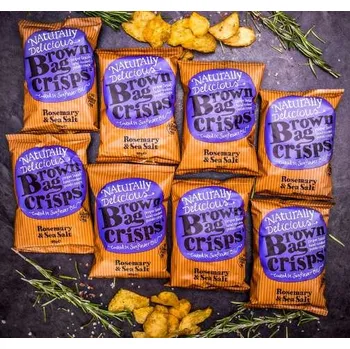 Koření 20× Brambůrky Brown Bag Crisps - rozmarýn a mořská sůl 40 g