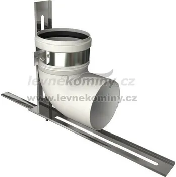 Komín Pateční koleno vč. vystřeďovací konzole DN 80, plast