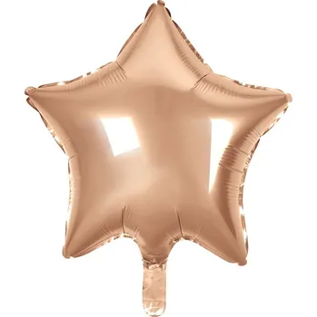 Fóliový balónek Hvězda, růžové zlato 19 palců