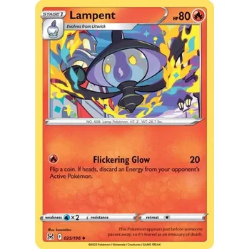 Sběratelská karetní hra Pokémon karta Lampent 025/196 - Lost Origin