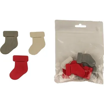 Vánoční dekorace Dekorační ponožky, 12 ks D4725