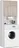 AKORD Fin 2 dvířka/2 police koupelnová skříňka nad pračku, bílá/lesklá cappuccino