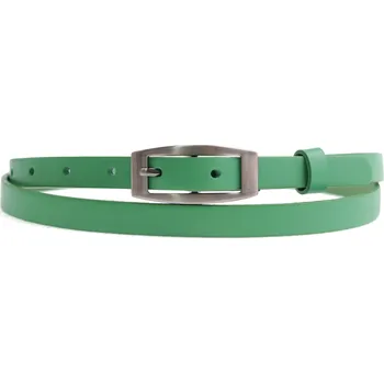 Opasek Dámský úzký kožený opasek Špongr 1535 zelený Velikost = obvod pasu (cm): 70 cm