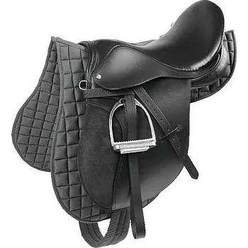 Jezdecké sedlo Sedlo všestranné - Kerbl Hobby kožené černé set 17,5" - full