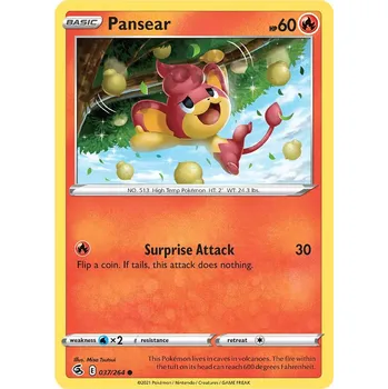 Sběratelská karetní hra Pokémon karta Pansear 037/264 - Fusion Strike