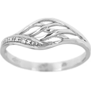 Prsten Zlatnictví U Kostela Zlatý dámský prsten s bílými kamínky 1905b 60 3721-21320419