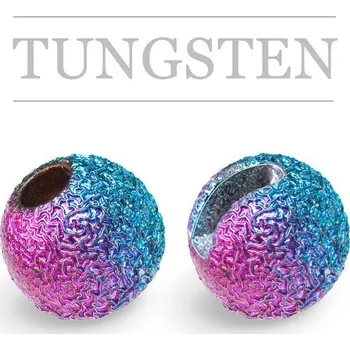 Knápek Kulička wolframová s drážkou SUNNY RAINBOW 2mm