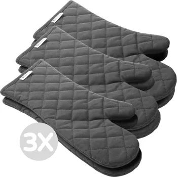 Pracovní rukavice Hendi 5566103 Zvýhodněný multipack 3x Žáruvzdorné rukavice, ohnivzdorný povrch - bavlna