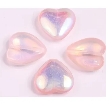 Dětské navlékací korálky Korálky srdíčka č.3823 (15x16mm)