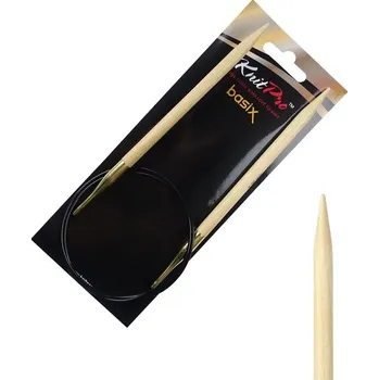 Jehlice Dřevěné kruhové jehlice Knitpro Basix Birch 80 cm 7 mm