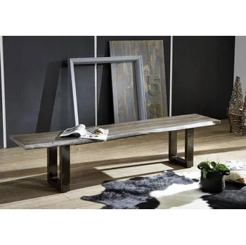 ROUND Lavica METALL 160x38cm, indický palisander