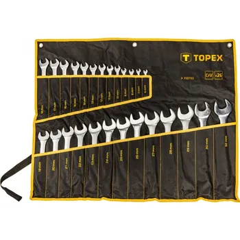 Klíč Sada klíčů očko-plochých 6-32mm CrV 26ks Topex