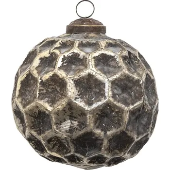 Vánoční ozdoba Měděná antik skleněná ozdoba Hexagon Copper M – 10x10 cm