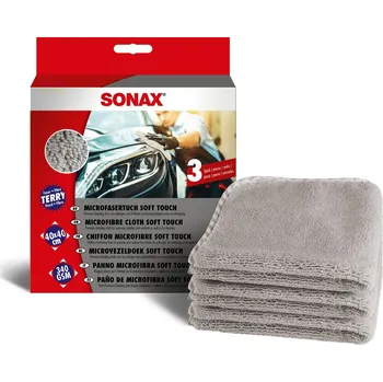 SONAX PROFILINE SONAX Utěrky z mikrovlákna - 3 ks dlouhý vlas a 6 kusů krátký vlas Počet kusů: 3
