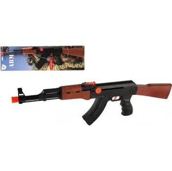 Dětská zbraň Pistole samopal na natažení Army 52 cm - černá-hnědá