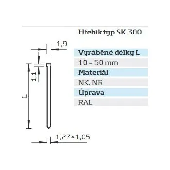 Hřebík BEA Hřebík SK 310 NK bezbarvý bal. 5000 ks