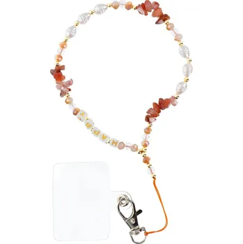 Náramek Beweare HAPPY crossbody náramek na telefon s kamínky - oranžový