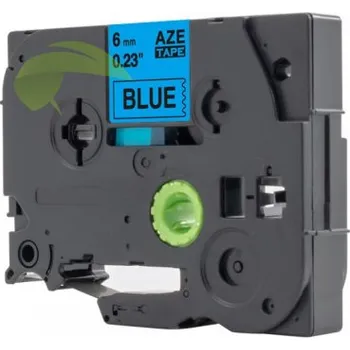 Pásek do tiskárny TONERSYP páska pro Brother TZe-S511, 6mm × 8m , silně lepící, černý tisk / modrý podklad