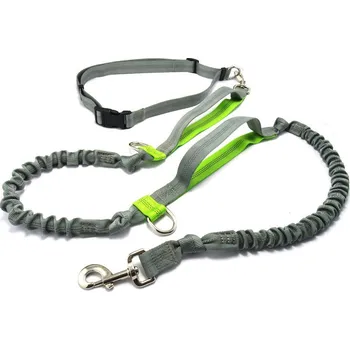Vodítko pro psa Multifunkční běžecké vodítko, nastavitelná délka, zelené, 1ks