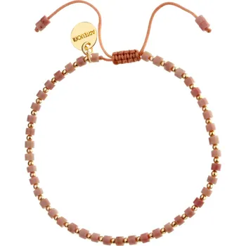 Náramek Pozlacený náramek z mosazi s rodolity - AR535-7019