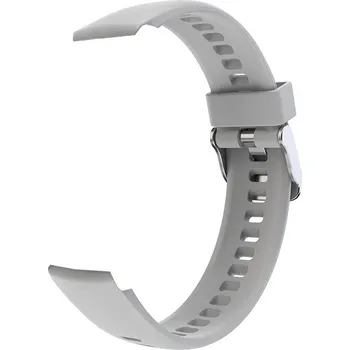 Řemínek na hodinky Náhradní řemínek silikonový, šířka 16mm, šedý