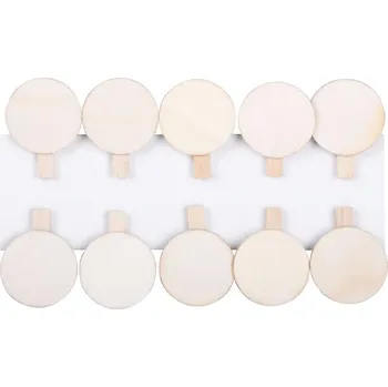 Vánoční dekorace MFP kolíček dřevěný kolečko pr. 3cm/10ks 8886382