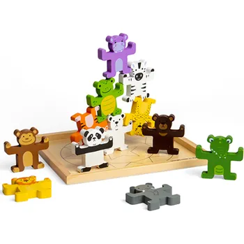 Hračka pro nejmenší Bigjigs Toys Motorická balanční hra Divoká zvířata