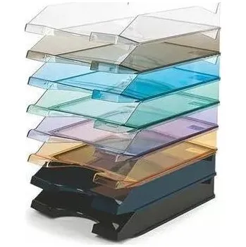 Archivační box Odkladač plastový Victoria, transparentní modrý