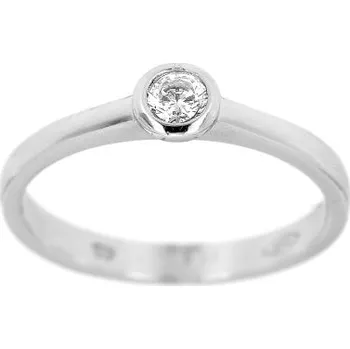 Prsten Zlatnictví U Kostela Zlatý prsten s bílým zirkonem 1864zb 48 3720-21320322