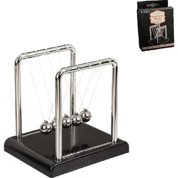 Dětská houpačka Newtonova mini houpačka 9x9x7,5cm - černo-stříbrná