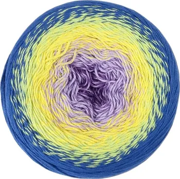 YarnArt Flowers 257 modrá žlutá