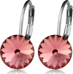 NUBIS® Ocelové náušnice s krystaly Swarovski® ROSE PEACH - NBS08-RP