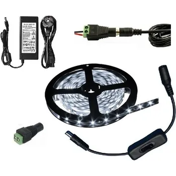 LED páska Light LED pásek 5050 60LED/m IP20 14.4W/m čistá bílá, 4 metry, komplet (LED pásek 4 metry SMD 5050 46W komplet)