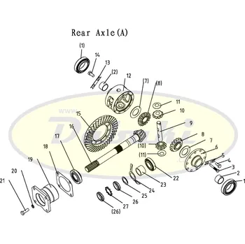 Zahradní traktor 200.38.117-1 Kryt diferenciálu (Differential case cover) Dong Feng (č.23/6)