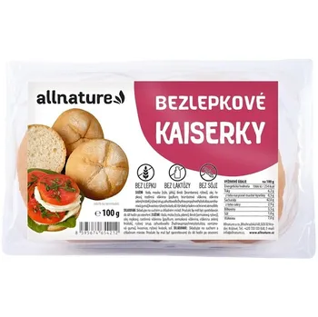 Trvanlivě pečivo Allnature Bezlepkové kaiserky 100 g