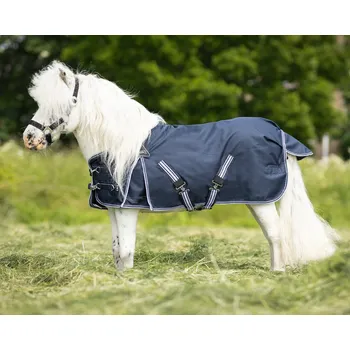 Deka pro koně QHP Deka nepromokavá Falabella QHP, 0 g, navy Délka zad: 60 cm