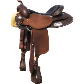 Pool's Sedlo westernové Team Penning Rough-out Pool's, cognac Velikost posedlí: 17", Šířka komory: QUARTER