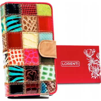 Peněženka Velká tříoddílová vícebarevná kožená peněženka Lorenti no. 302