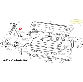 Mulčovač 05 - držák 3-bodového závěsu mulčovače EFGC levý