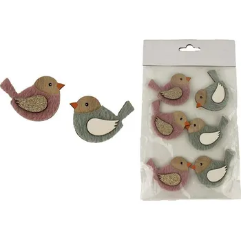 Velikonoční dekorace Ptáček k nalepení, 6 ks D3970