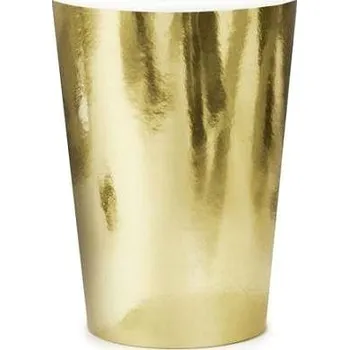 Kojenecká láhev Papírové kelímky, zlaté, 220ml, 6 ks